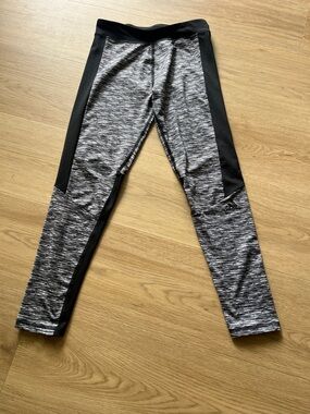 adidas Black & Gray Marled Kids Leggings